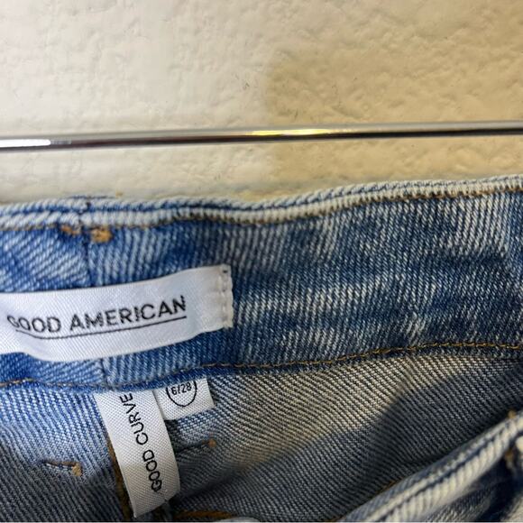 Good American Good Curve High Waist Ankle Straight Leg Jean Womens Size 6 / 28 - Picture 6 of 7